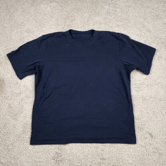 Lululemon Vent Tech Shirt Blue Short Sleeve T-Shirt Men's Size Large workout USL - Picture 2 of 5